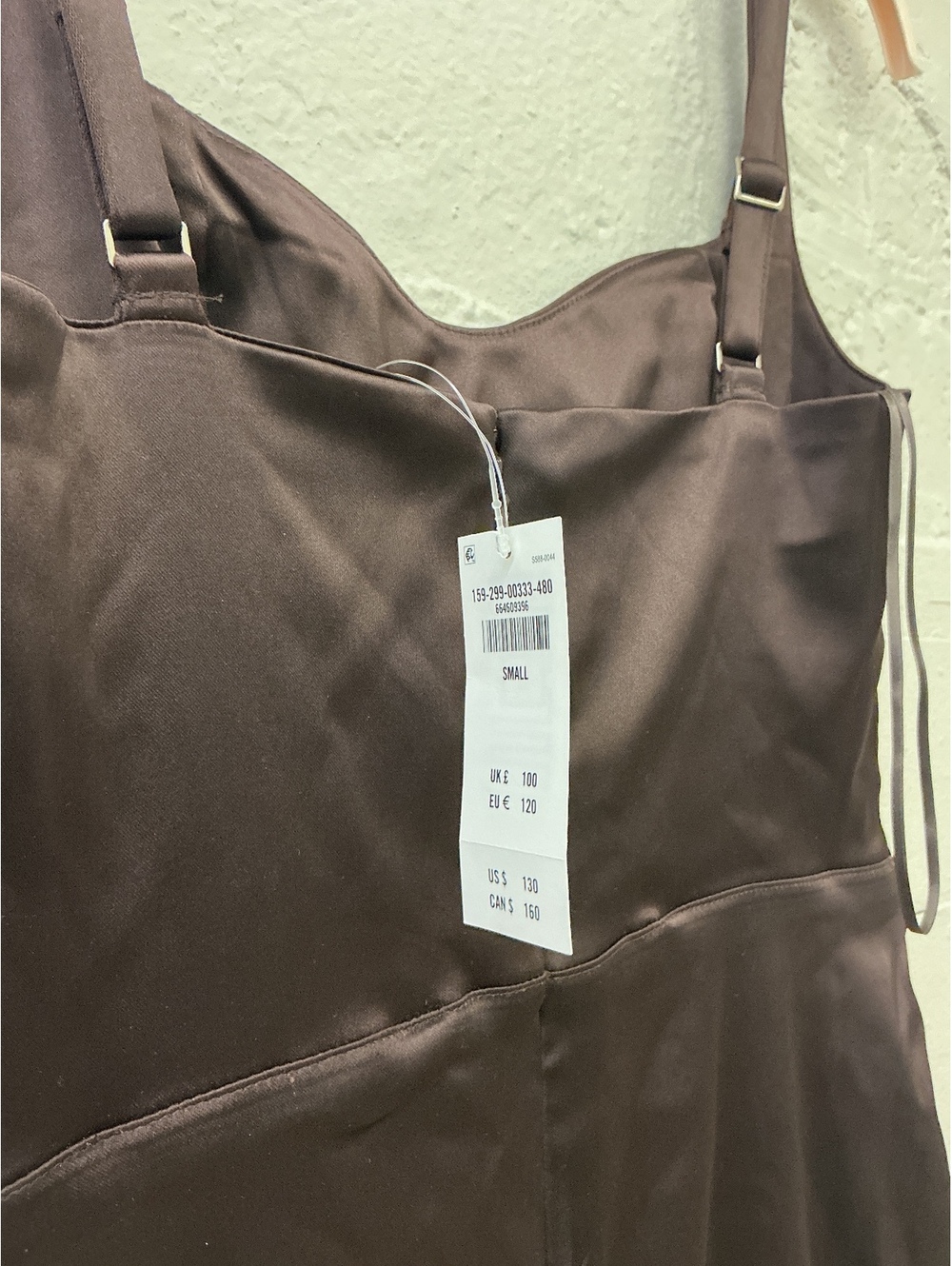Abercrombie & Fitch Brown Satin Midi Dress - Picture 5 of 6